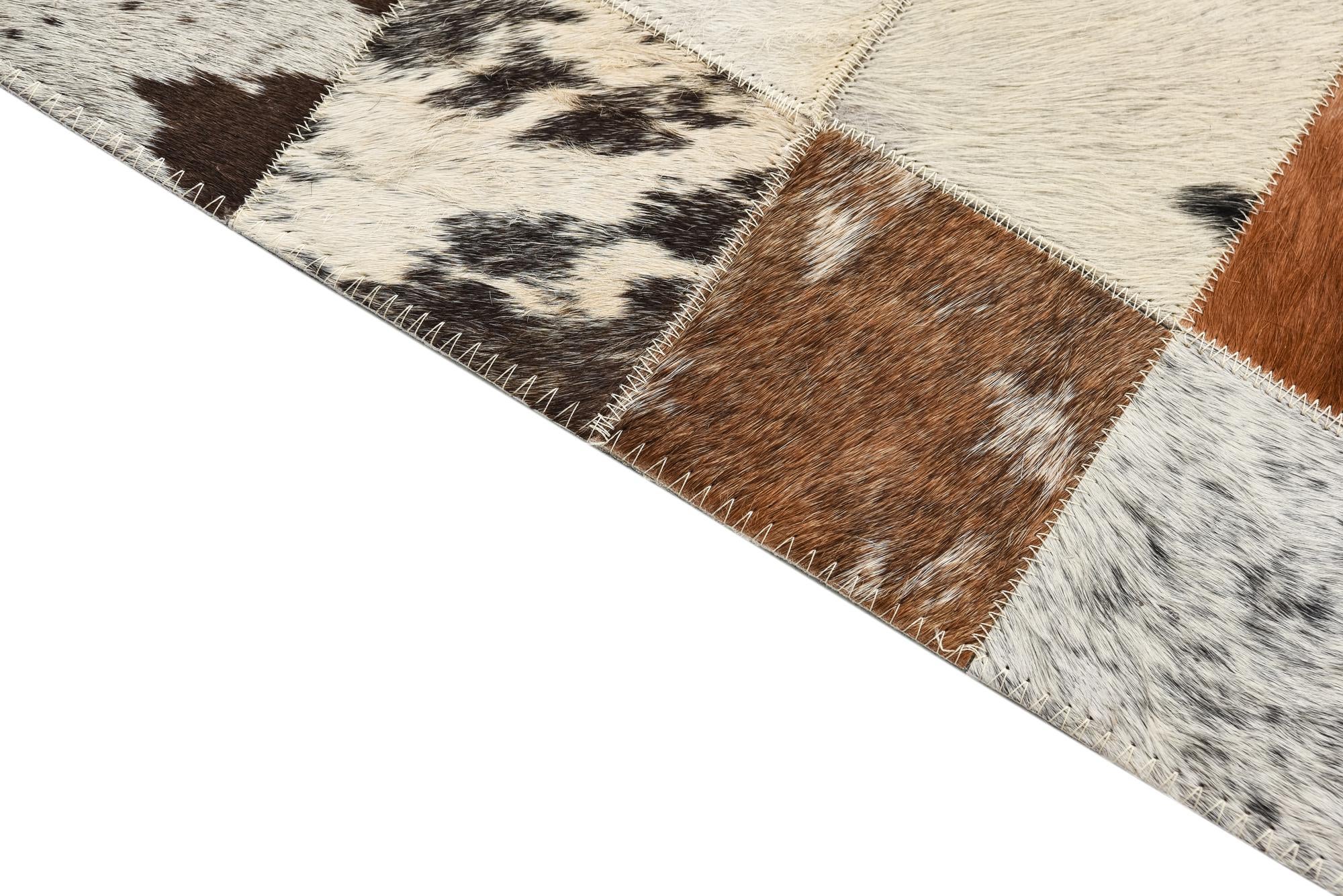 8' x 10' Cowhide Leather Rug