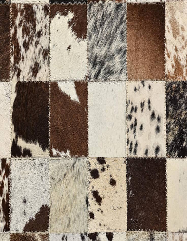 Detail image of 8' x 10' Cowhide Leather Rug