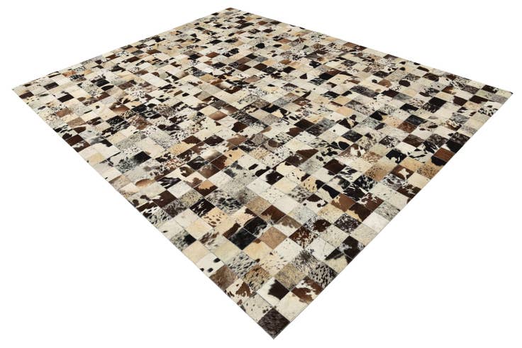 Detail image of 8' x 9' 10 Cowhide Leather Rug