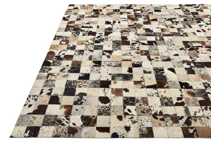 Detail image of 8' x 9' 10 Cowhide Leather Rug