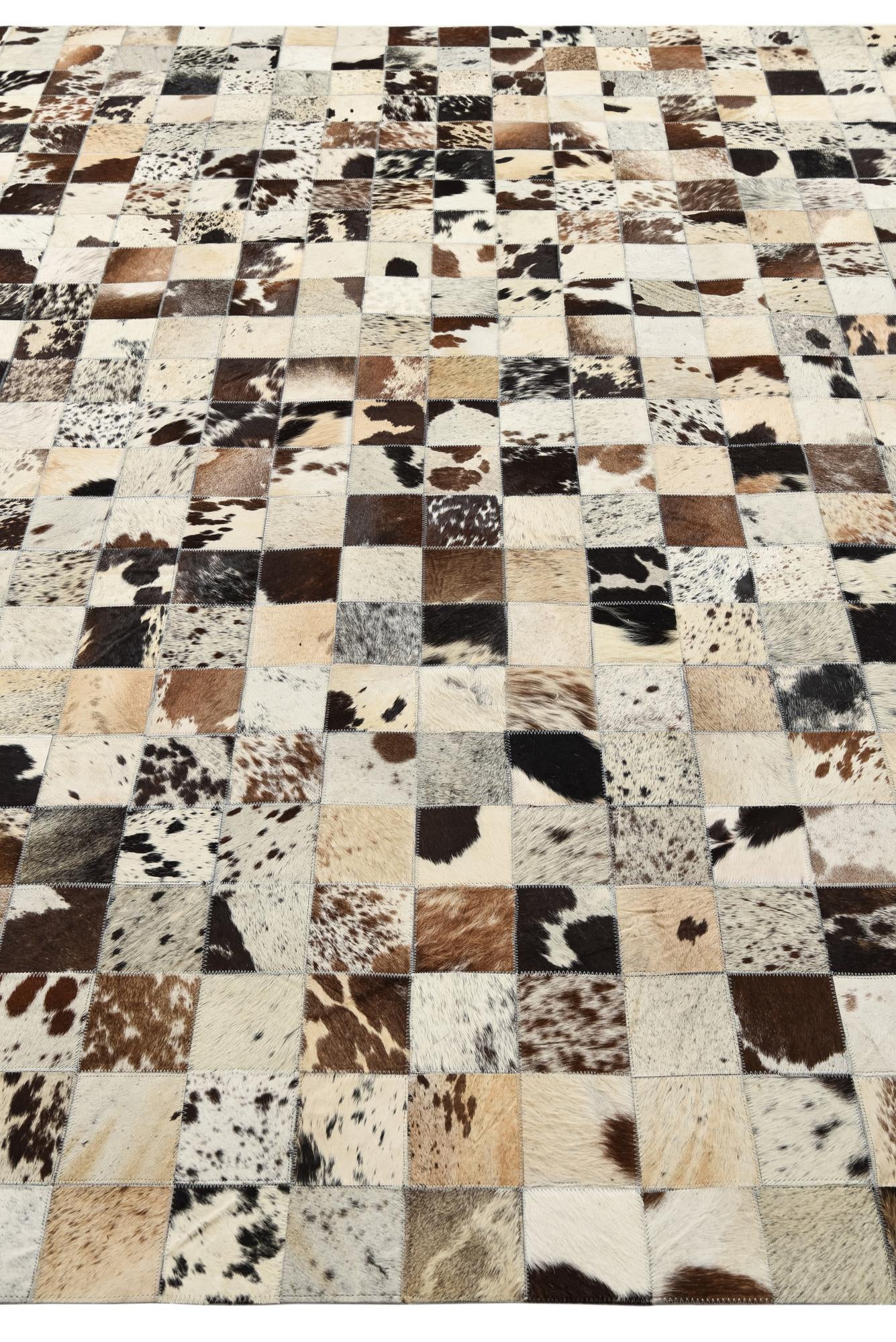 8' x 9' 10 Cowhide Leather Rug