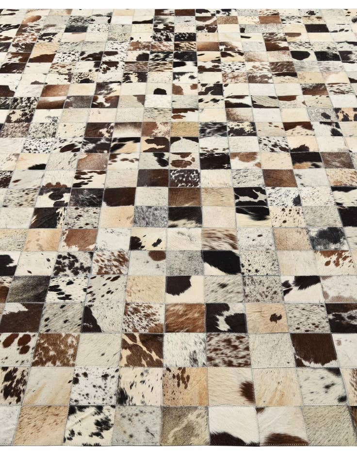 Detail image of 8' x 9' 10 Cowhide Leather Rug