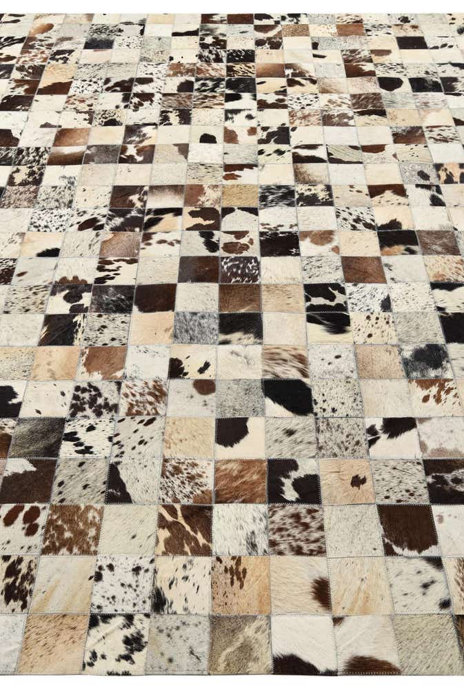 8' x 9' 10 Cowhide Leather Rug