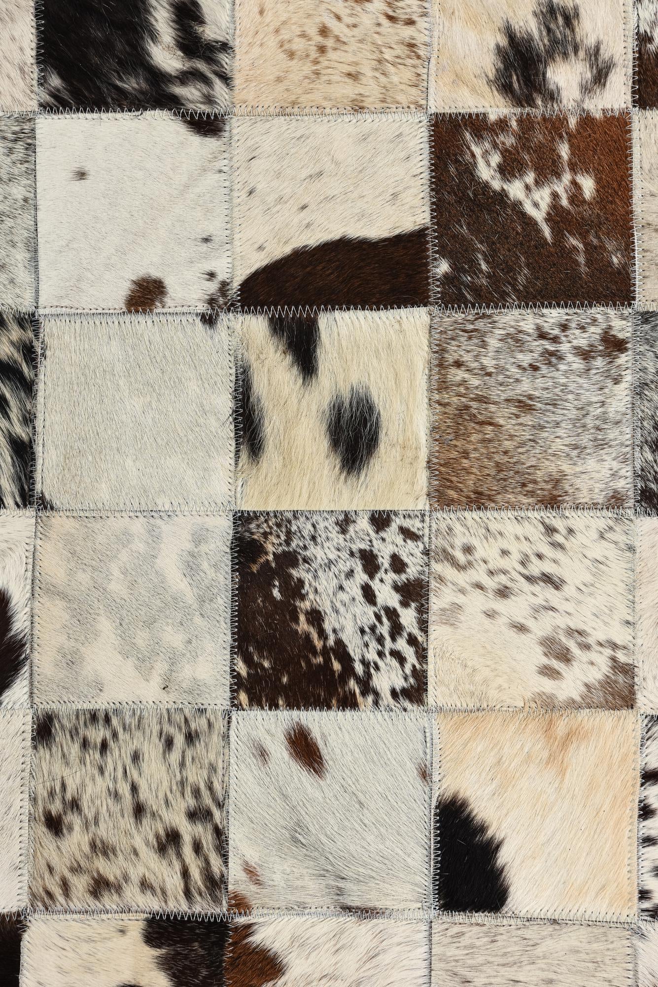 8' x 9' 10 Cowhide Leather Rug