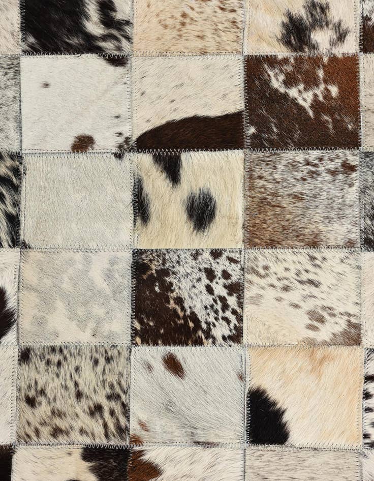 Detail image of 8' x 9' 10 Cowhide Leather Rug