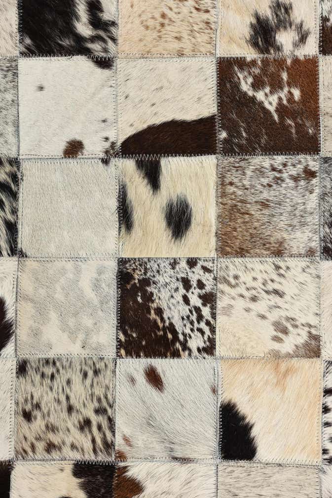 8' x 9' 10 Cowhide Leather Rug