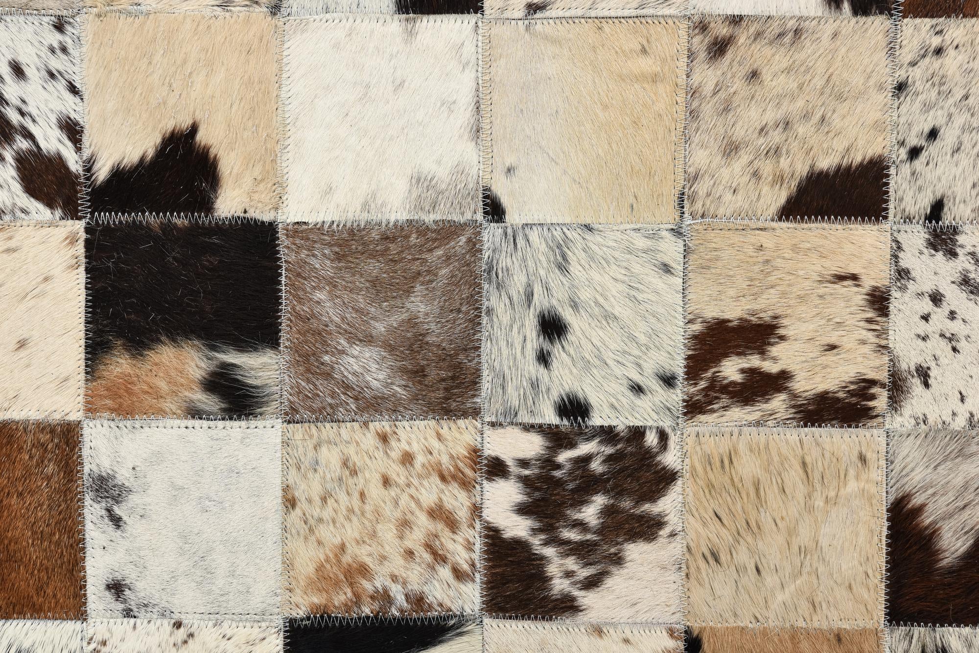 8' x 9' 10 Cowhide Leather Rug