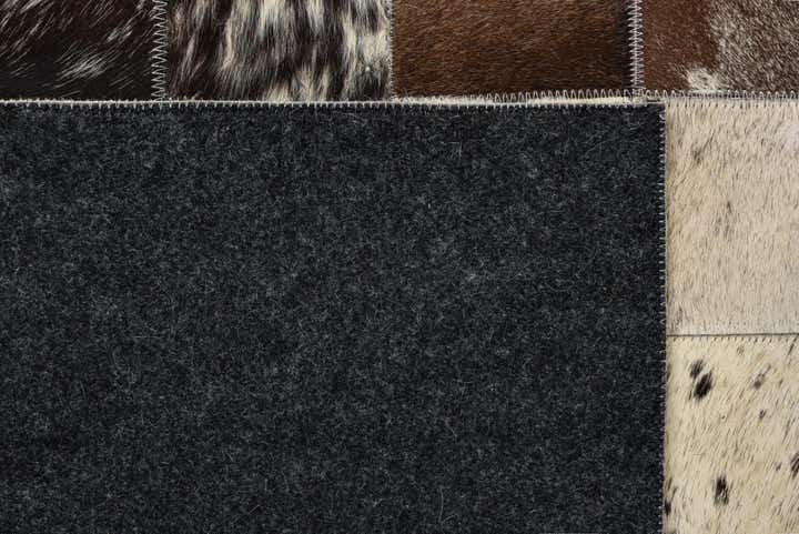8' x 9' 10 Cowhide Leather Rug