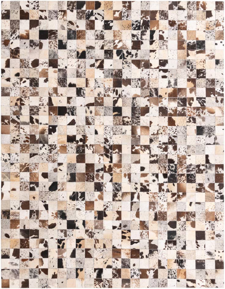 Detail image of 8' x 9' 10 Cowhide Leather Rug