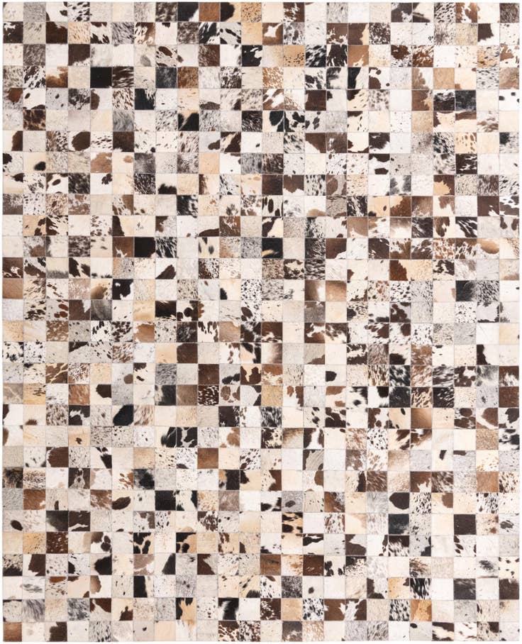 Detail image of 8' x 9' 10 Cowhide Leather Rug