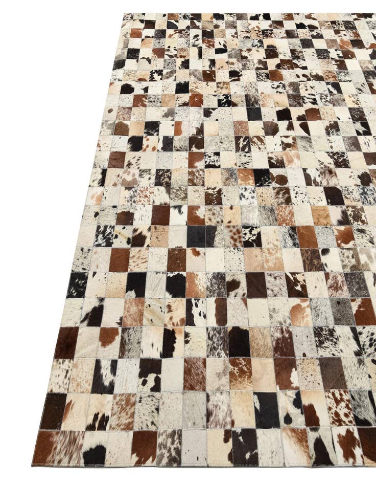 Detail image of 8' x 9' 10 Cowhide Leather Rug
