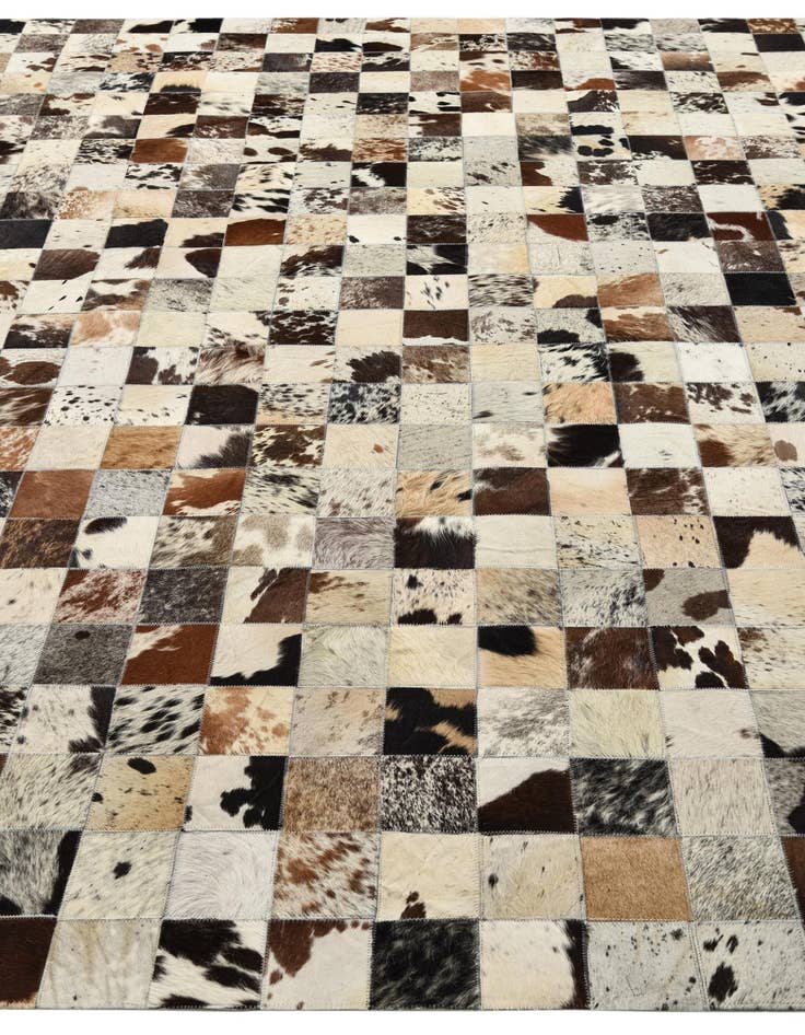 Detail image of 8' x 9' 10 Cowhide Leather Rug