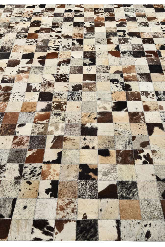8' x 9' 10 Cowhide Leather Rug
