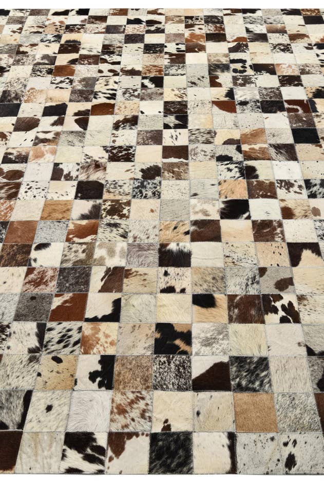 Detail image of 8' x 9' 10 Cowhide Leather Rug