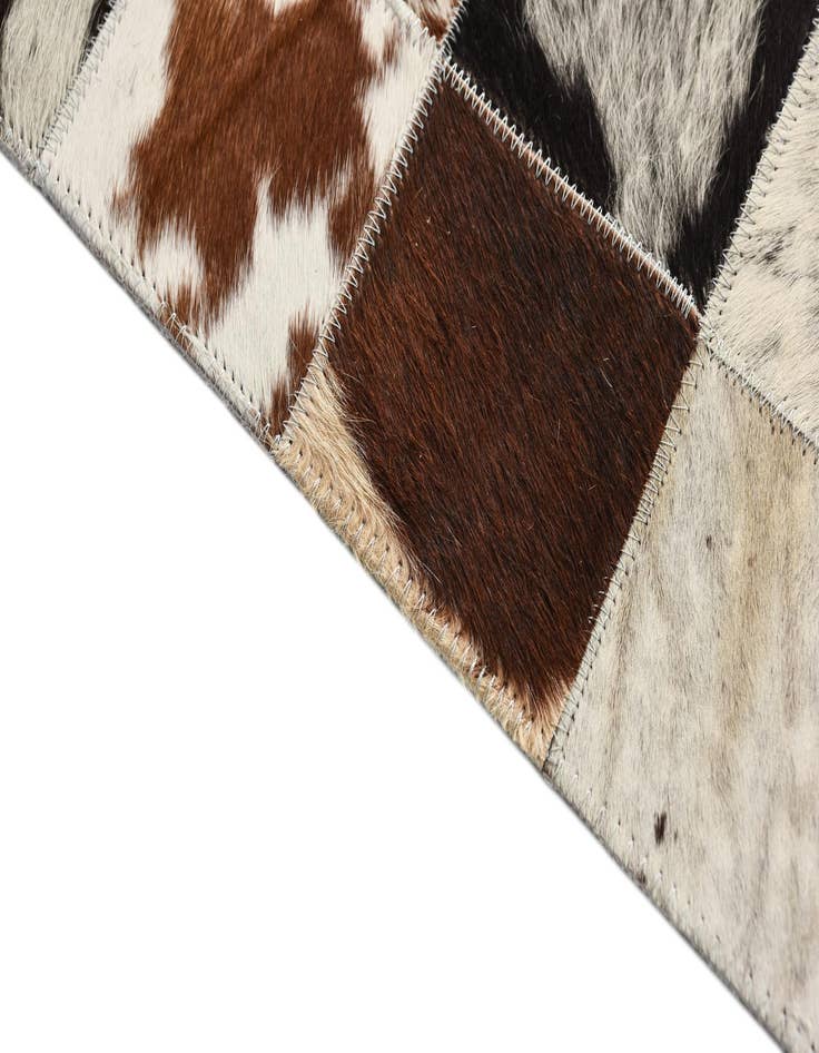 Detail image of 8' x 9' 10 Cowhide Leather Rug