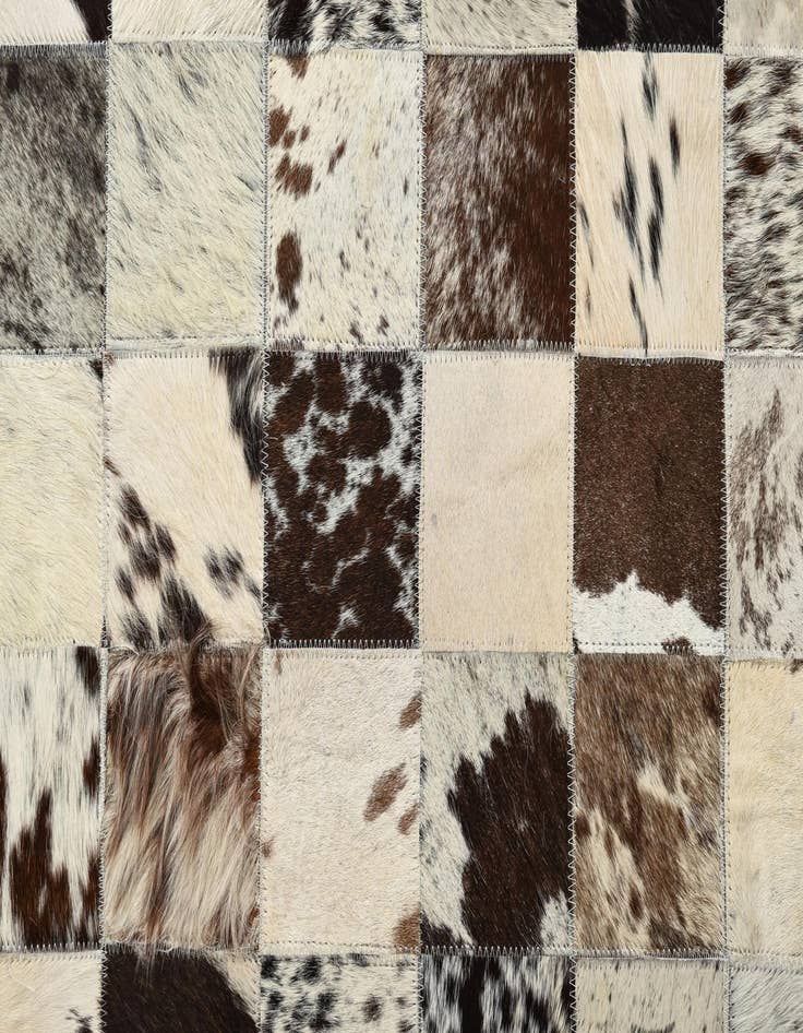 Detail image of 8' x 9' 10 Cowhide Leather Rug