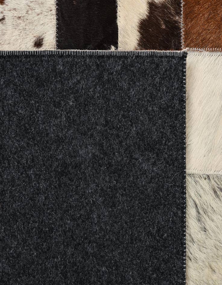 Detail image of 8' x 9' 10 Cowhide Leather Rug