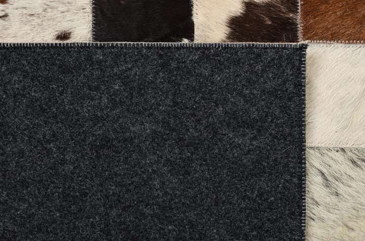 8' x 9' 10 Cowhide Leather Rug
