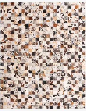 8' x 9' 10 Cowhide Leather Rug