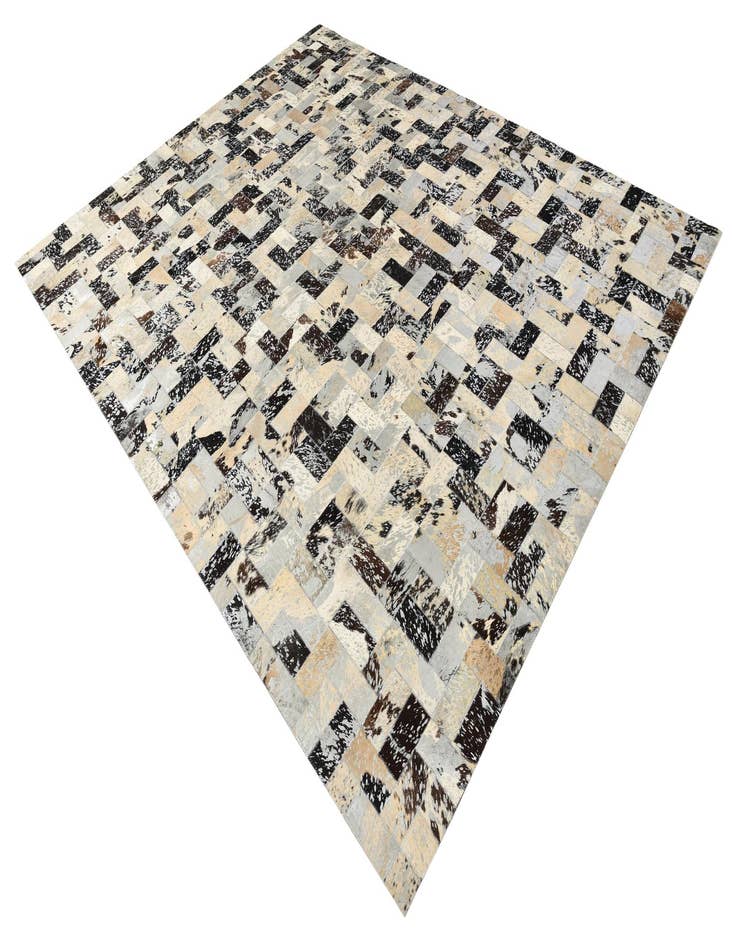 Detail image of 8' 1 x 10' Cowhide Leather Rug
