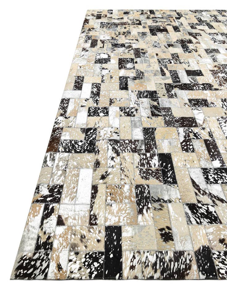 Detail image of 8' 1 x 10' Cowhide Leather Rug