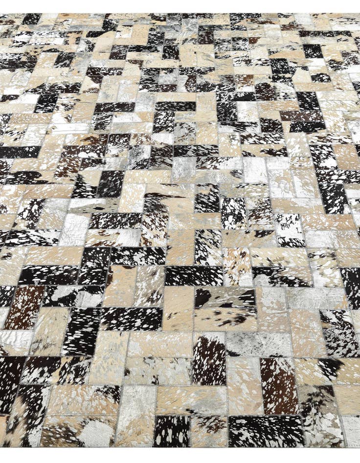 Detail image of 8' 1 x 10' Cowhide Leather Rug