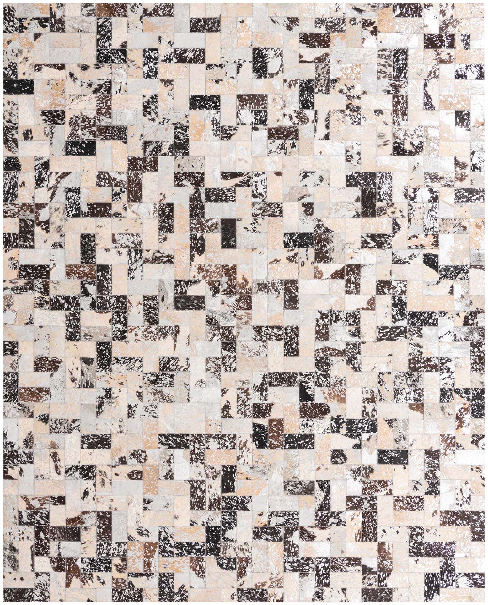 8' 1 x 10' Cowhide Leather Rug