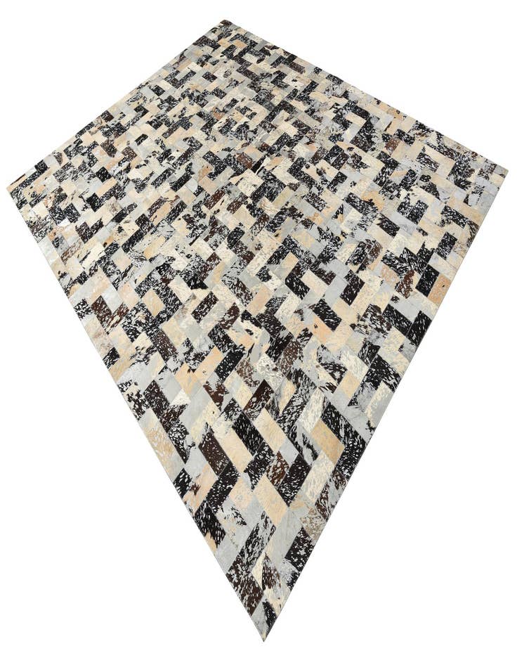 Detail image of 8' 1 x 10' 1 Cowhide Leather Rug