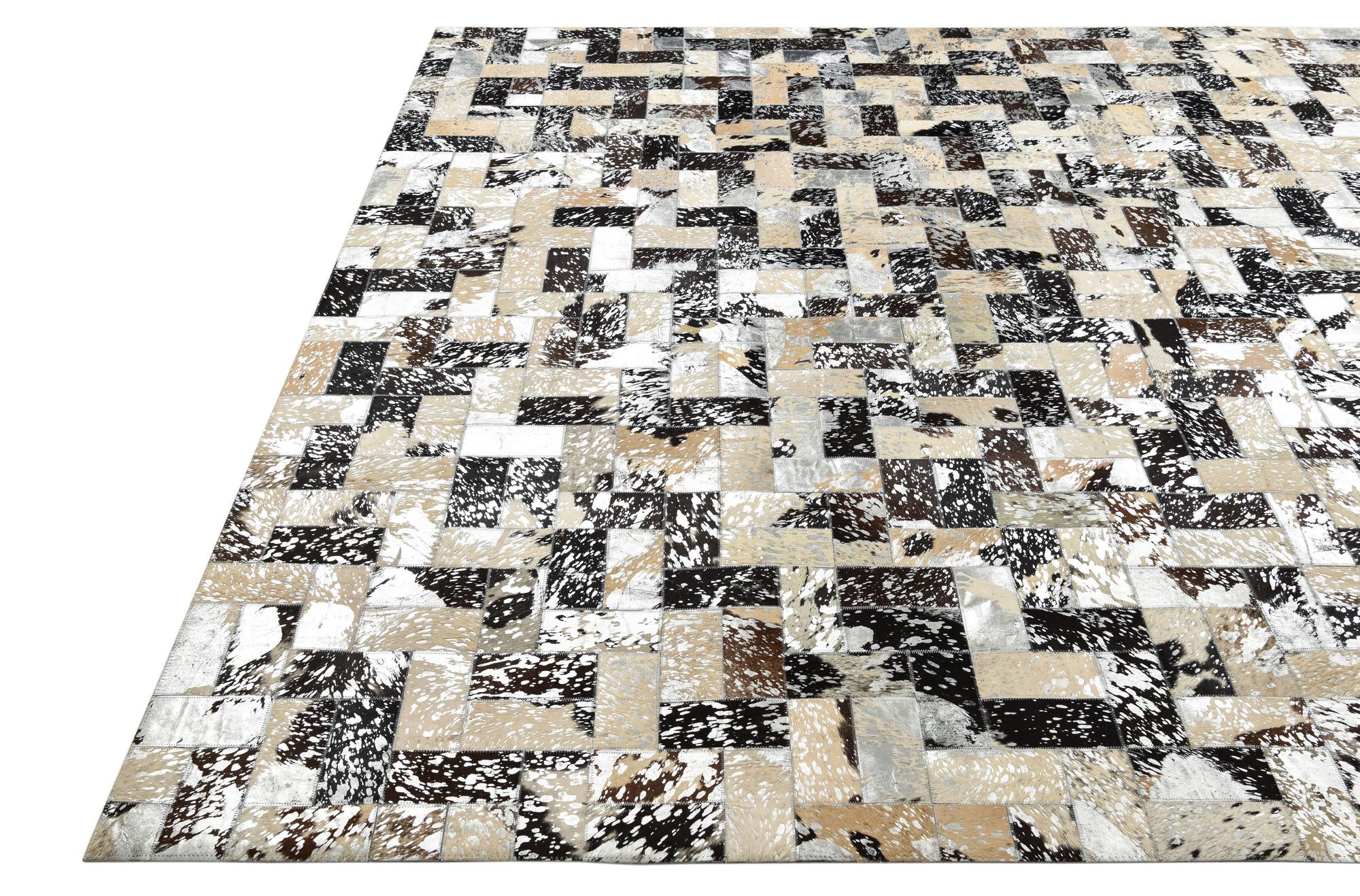 8' 1 x 10' 1 Cowhide Leather Rug