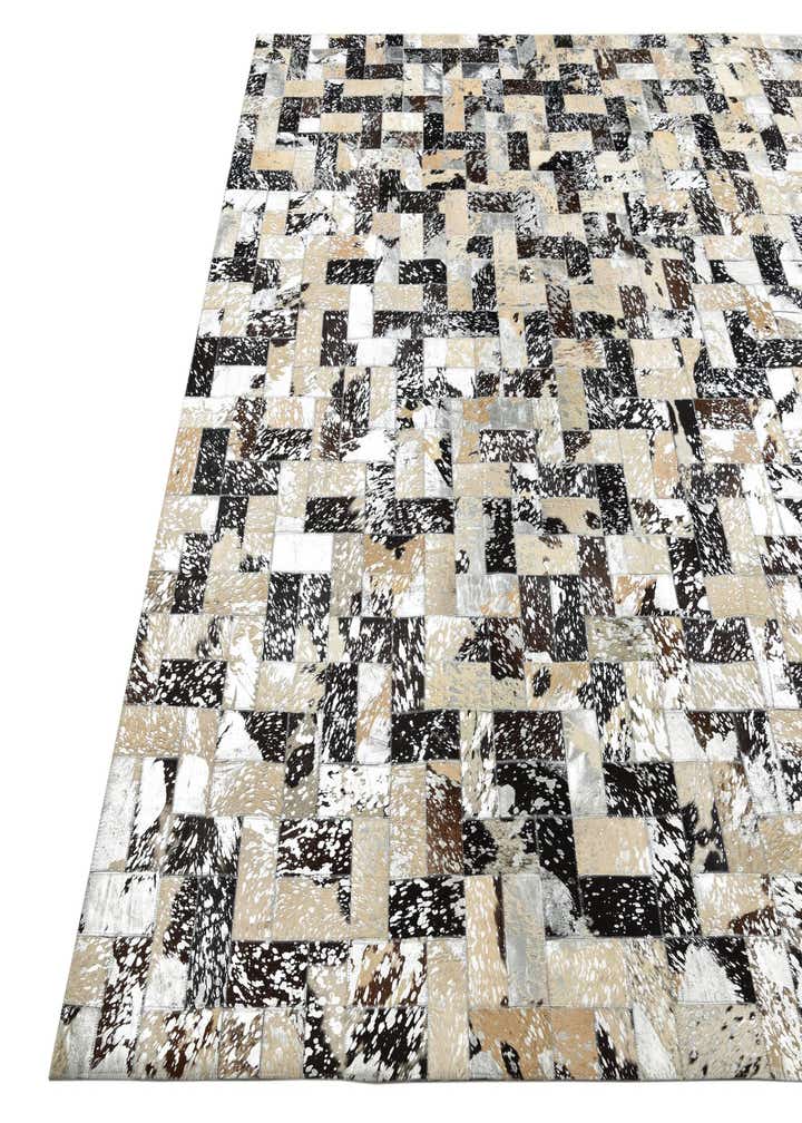 8' 1 x 10' 1 Cowhide Leather Rug