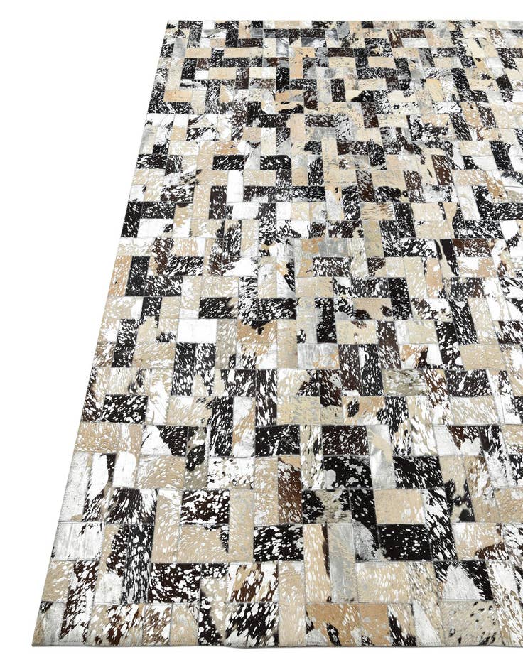 Detail image of 8' 1 x 10' 1 Cowhide Leather Rug