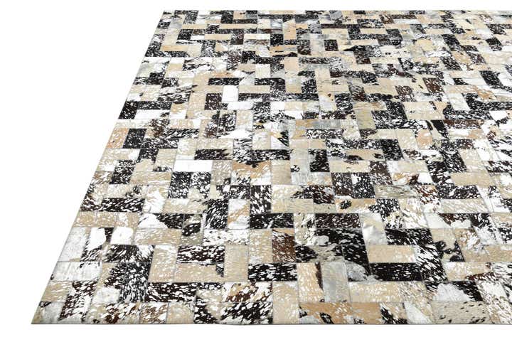 8' 1 x 10' 1 Cowhide Leather Rug