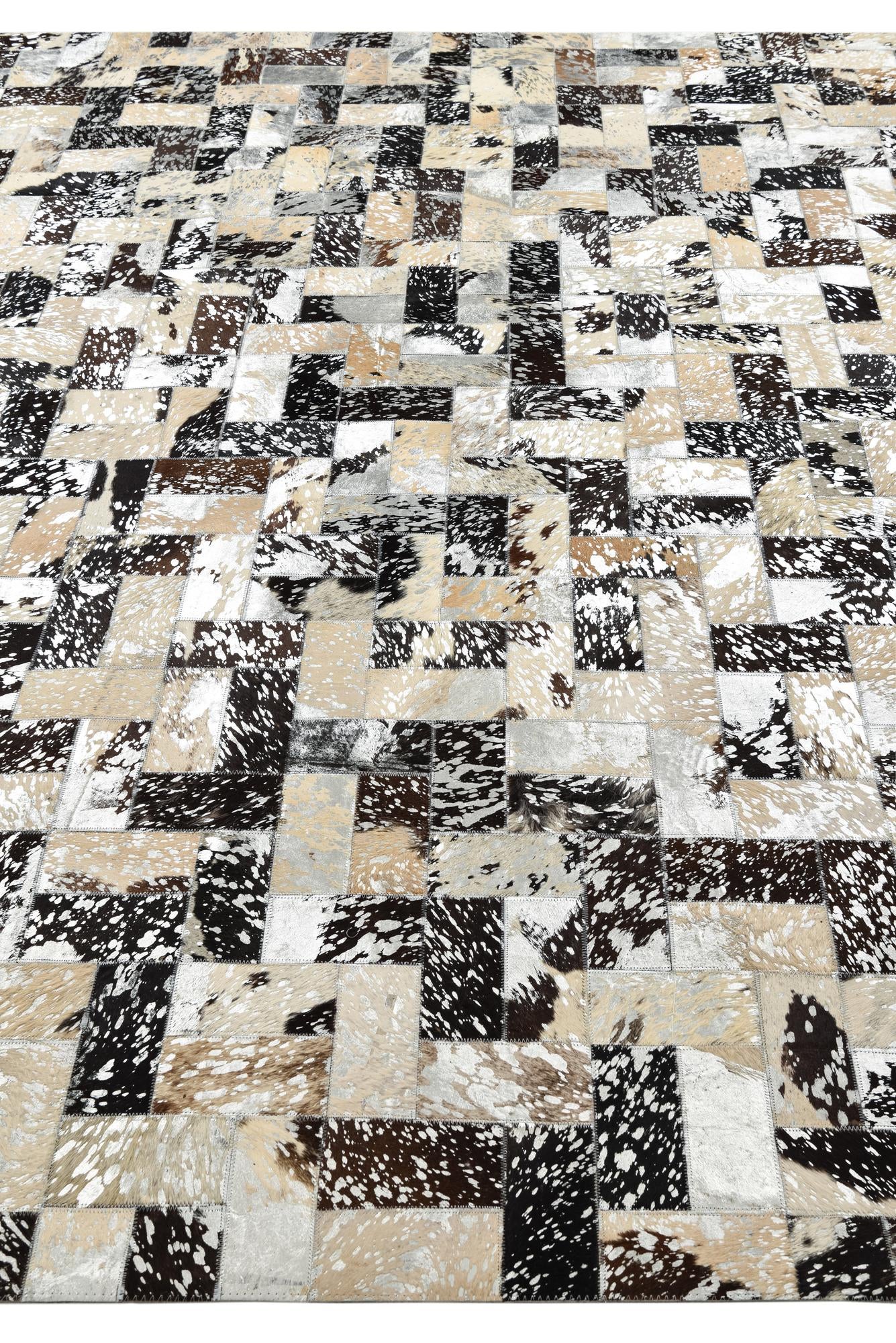 8' 1 x 10' 1 Cowhide Leather Rug