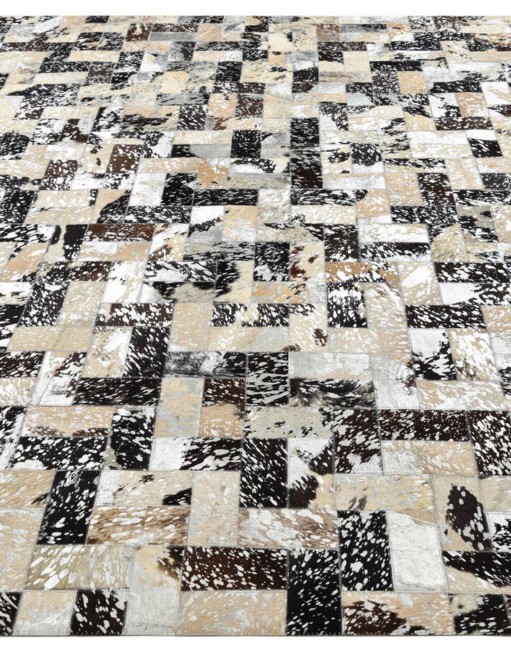 Detail image of 8' 1 x 10' 1 Cowhide Leather Rug