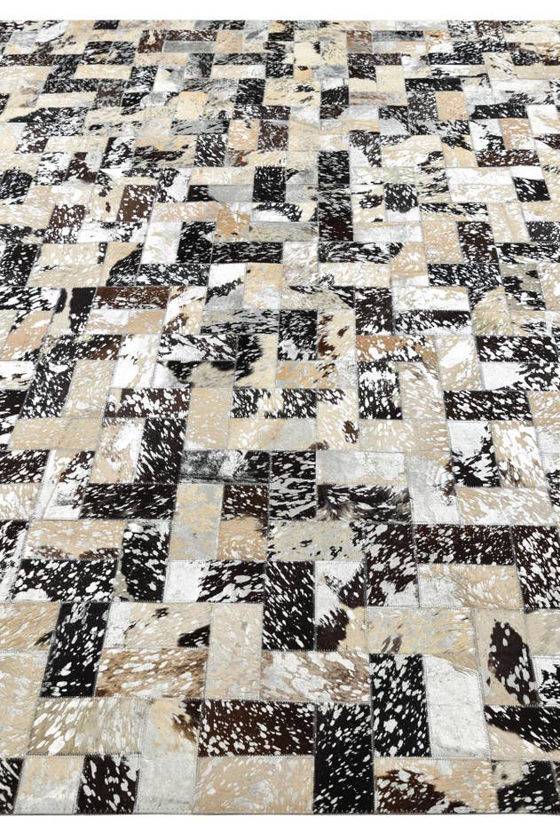 Detail image of 8' 1 x 10' 1 Cowhide Leather Rug