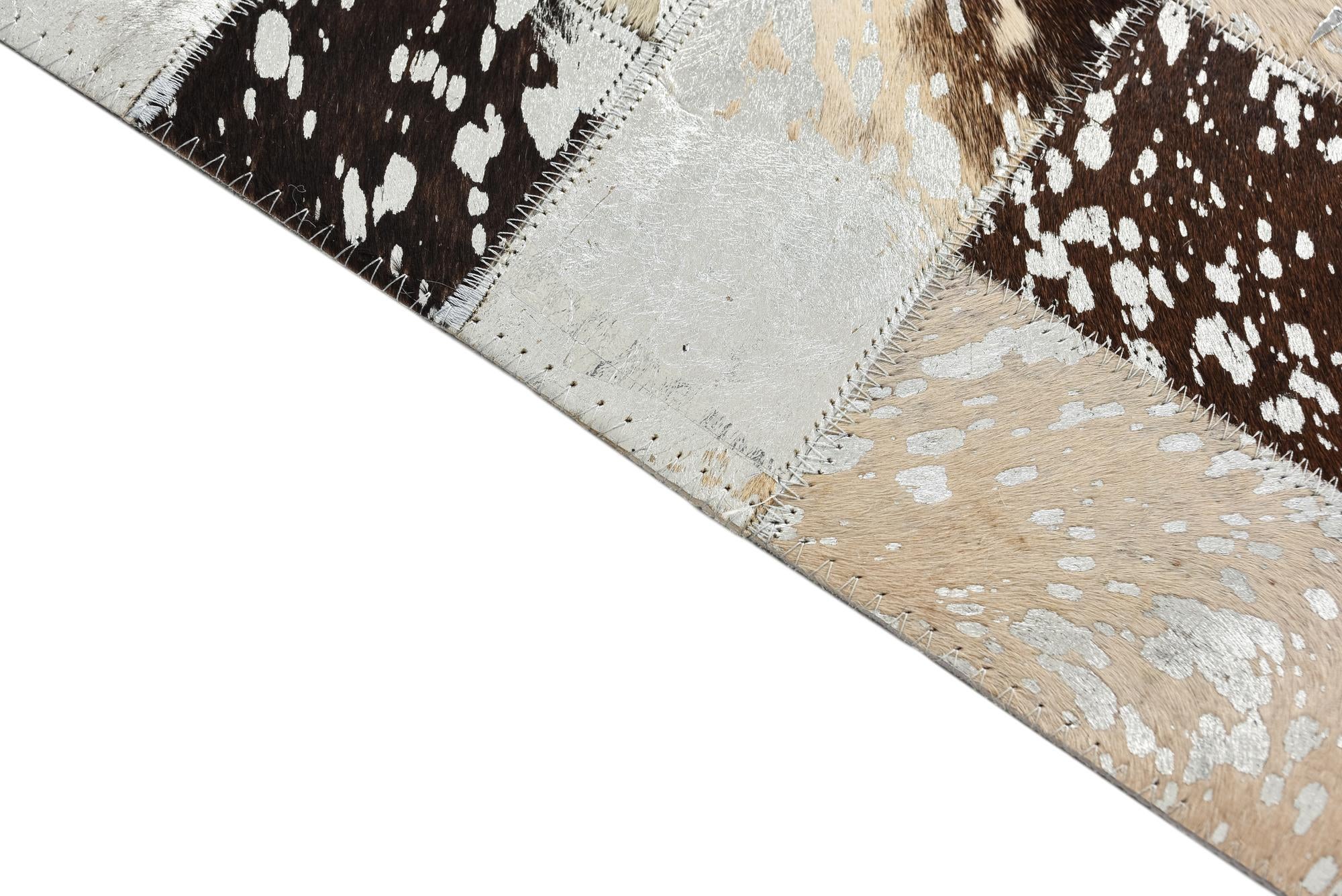 8' 1 x 10' 1 Cowhide Leather Rug
