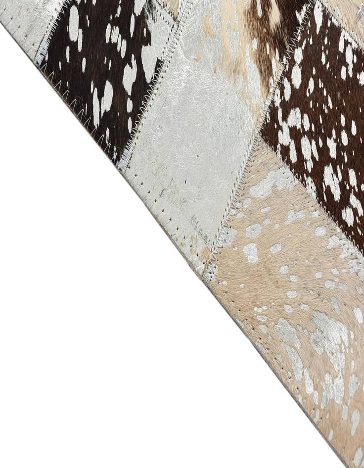 Detail image of 8' 1 x 10' 1 Cowhide Leather Rug