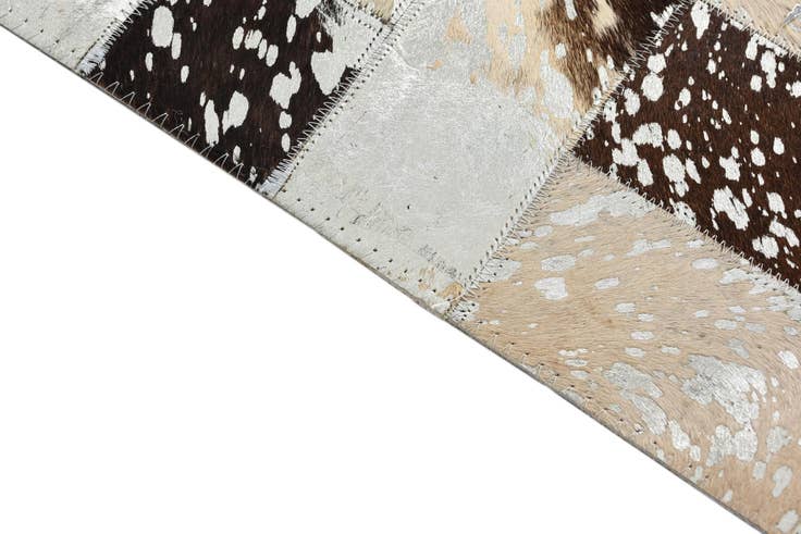 Detail image of 8' 1 x 10' 1 Cowhide Leather Rug