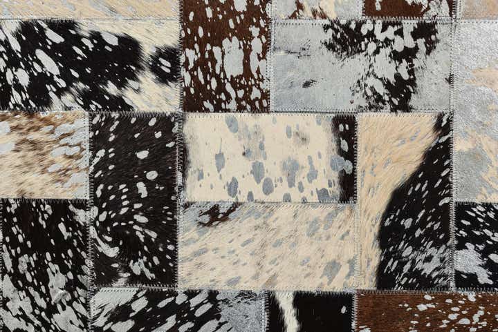 8' 1 x 10' 1 Cowhide Leather Rug