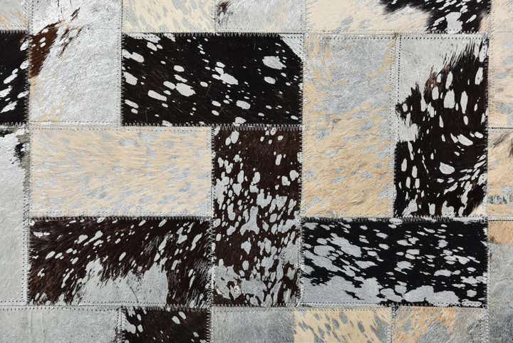 8' 1 x 10' 1 Cowhide Leather Rug