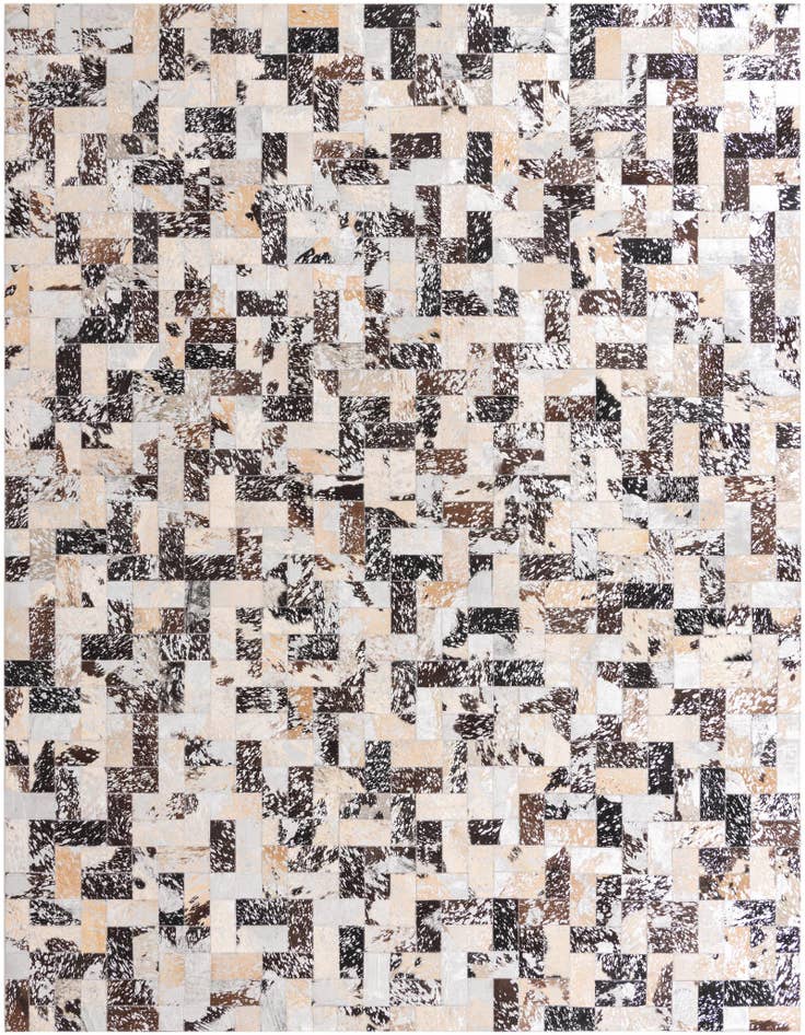 Detail image of 8' 1 x 10' 1 Cowhide Leather Rug