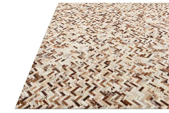 8' 2 x 10' 2 Cowhide Leather Rug