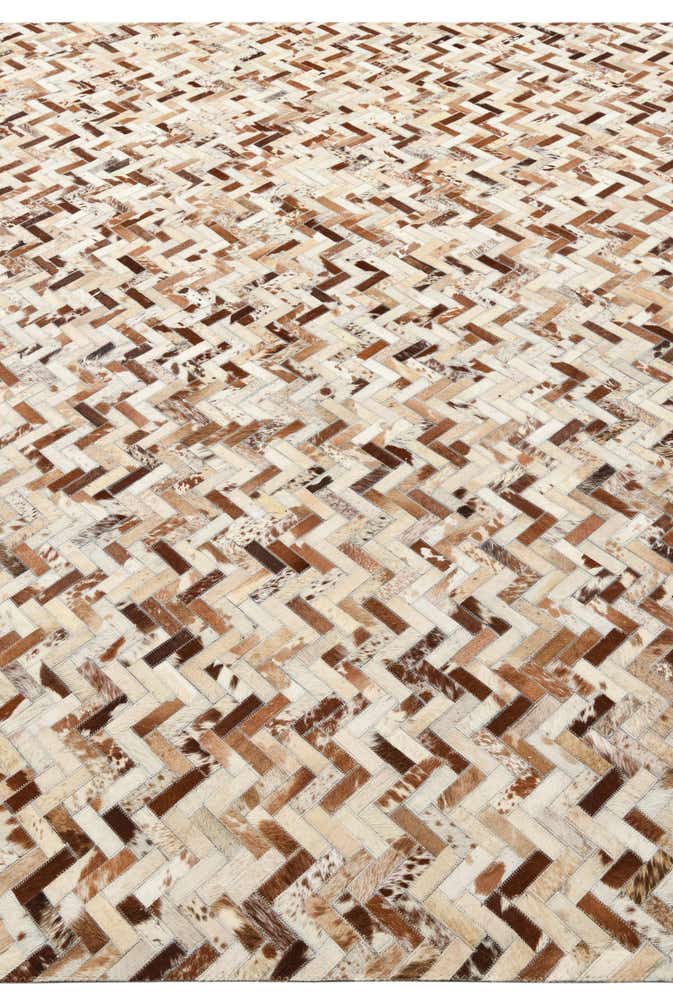 8' 2 x 10' 2 Cowhide Leather Rug