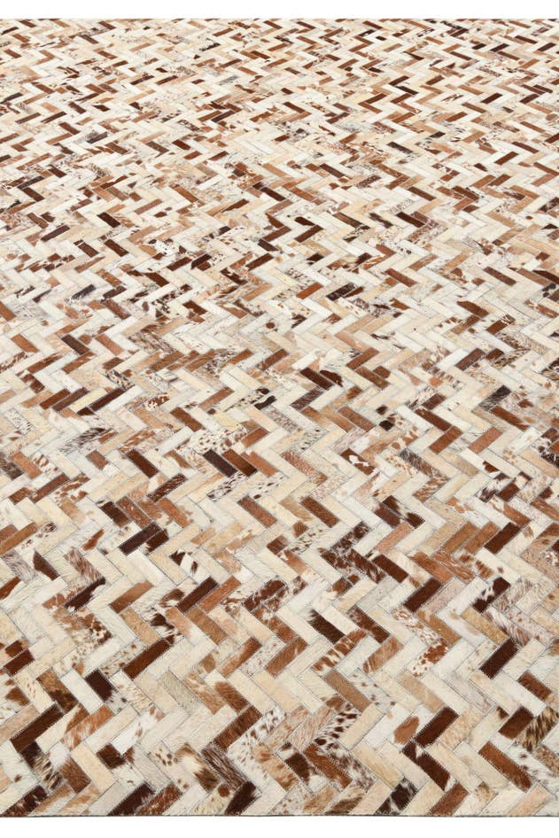 Detail image of 8' 2 x 10' 2 Cowhide Leather Rug