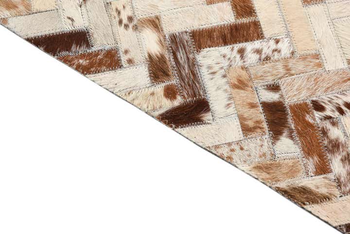 8' 2 x 10' 2 Cowhide Leather Rug