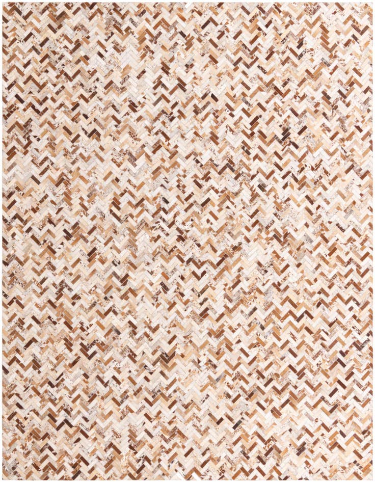 Detail image of 8' 2 x 10' 2 Cowhide Leather Rug