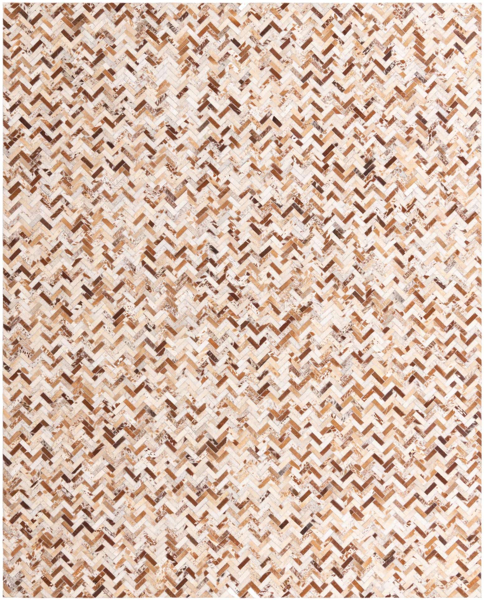 8' 2 x 10' 2 Cowhide Leather Rug