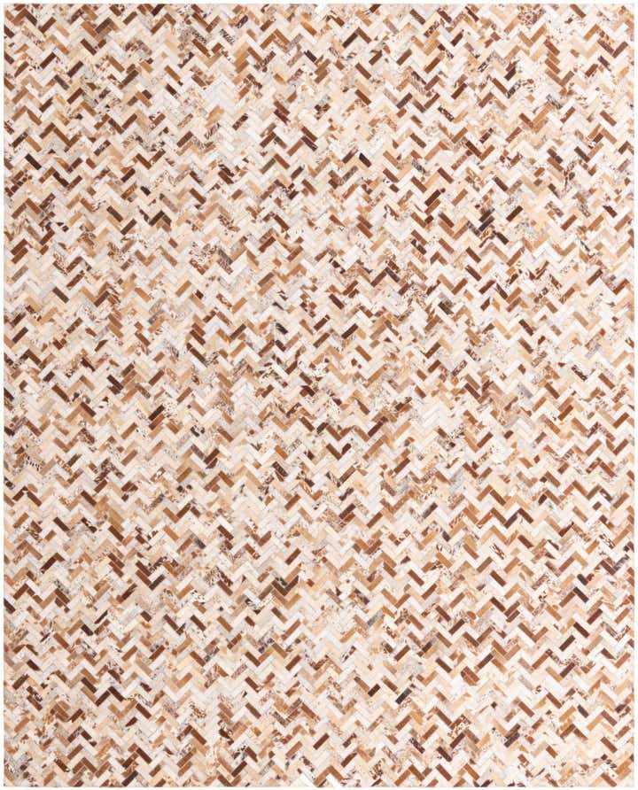 8' 2 x 10' 2 Cowhide Leather Rug