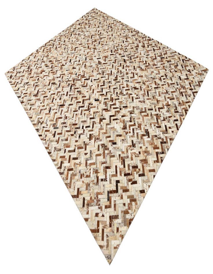 Detail image of 8' 3 x 10' Cowhide Leather Rug