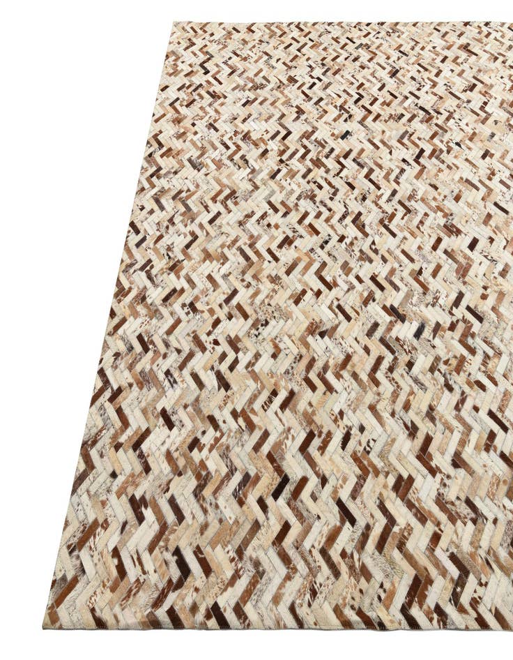 Detail image of 8' 3 x 10' Cowhide Leather Rug